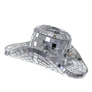 Cody Foster Co Disco-Inspired Cowboy Hat Holiday Silver Ornament New with Tags